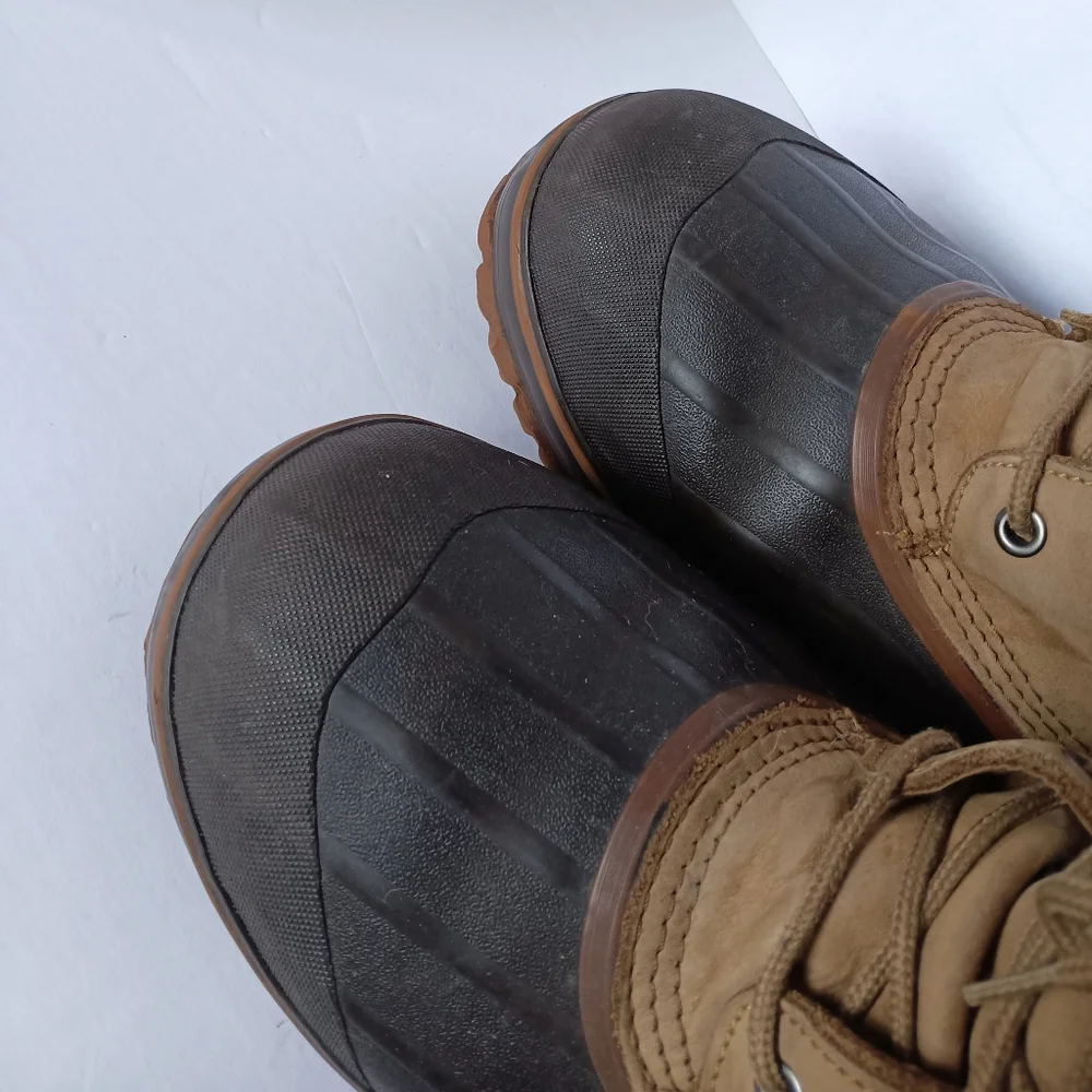 🖤 LaCrosse Leather Winter Rubber Duck Boots Thinsulate Mens 12 Brown Lined Snow